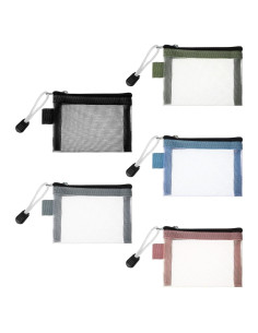 Paquete de 5 Bolsas de Malla con Cierre Xelsluthe 8x10 cm