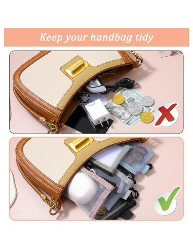 Paquete de 5 Bolsas de Malla con Cierre Xelsluthe 8x10 cm