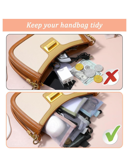 Paquete de 5 Bolsas de Malla con Cierre Xelsluthe 8x10 cm