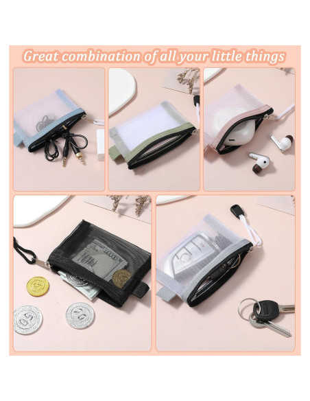 Paquete de 5 Bolsas de Malla con Cierre Xelsluthe 8x10 cm