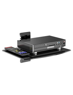 Estante Flotante WALI CS201B Negro Vidrio Templado 8kg