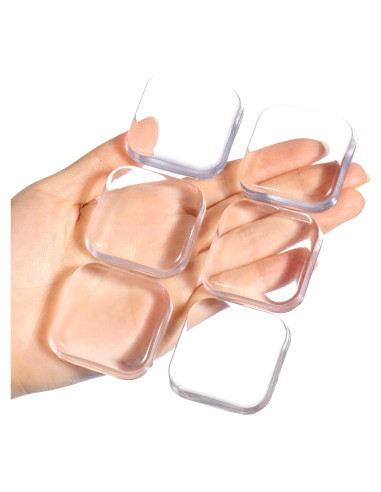 Protector de Pared Hicobos 6 Piezas Cuadrado Engrosado Transparente