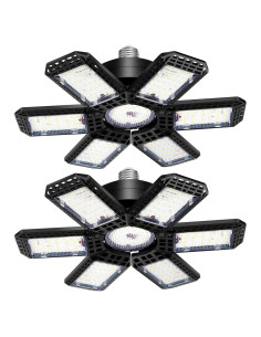 Paquete de 2 luces LED de garaje AUDLES 200W 20000LM E26/E27