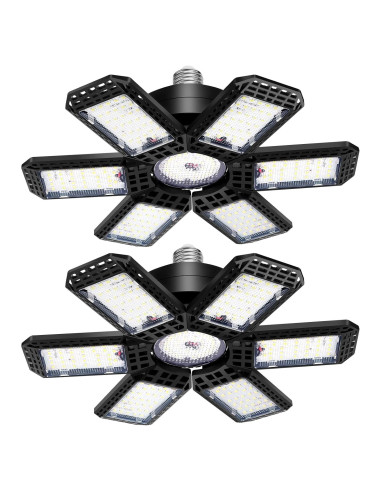 Paquete de 2 luces LED de garaje AUDLES 200W 20000LM E26/E27