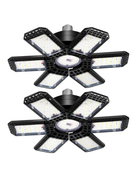 Paquete de 2 luces LED de garaje AUDLES 200W 20000LM E26/E27