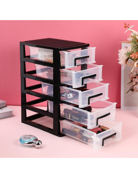 Organizador de Cajones de Plástico Cabilock 5 Capas Negro