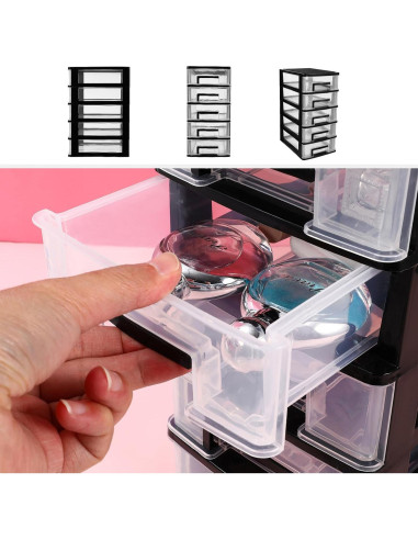 Organizador de Cajones de Plástico Cabilock 5 Capas Negro