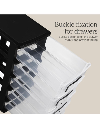 Organizador de Cajones de Plástico Cabilock 5 Capas Negro