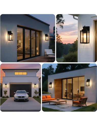 Luz de Sensor de Movimiento Brightever para Exterior Negra 29.46cm