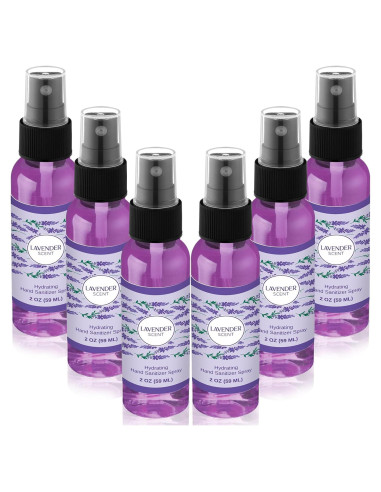 6 Sprays Desinfectantes para Manos Lavanda Dansib 59 ml
