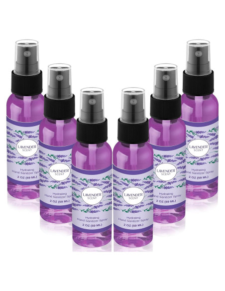 6 Sprays Desinfectantes para Manos Lavanda Dansib 59 ml