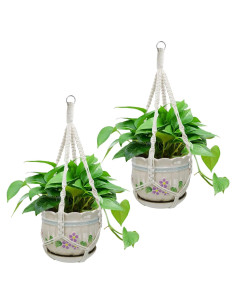 Soportes de Plantas de Macramé Rimoev 50.8 cm 2 Piezas