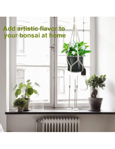 Soportes de Plantas de Macramé Rimoev 50.8 cm 2 Piezas