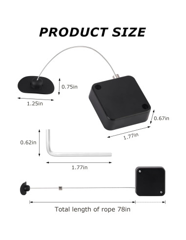 Candados Retráctiles 2 PCS MERDTTES 1.98 m para Control Remoto