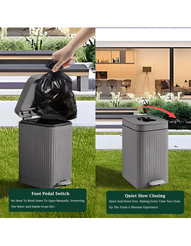 Cubeta de Basura para Excremento de Perro Kopuncare 5L Gris