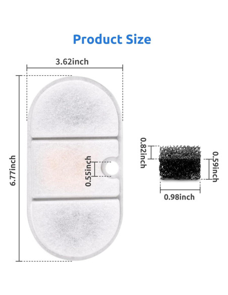 Filtros de Reemplazo NautyPaws para Fuente PETLIBRO PLWF002