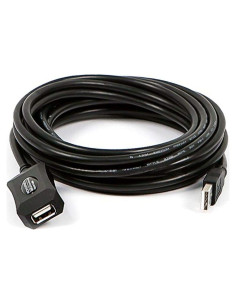Cable de Extensión Activo USB 2.0 Monoprice 4.88m Negro