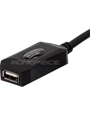 Cable de Extensión Activo USB 2.0 Monoprice 4.88m Negro