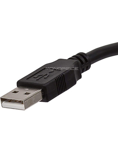 Cable de Extensión Activo USB 2.0 Monoprice 4.88m Negro