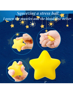 ZOOFOX 50 Pelotas de Estrés en Forma de Estrella 5 cm 2