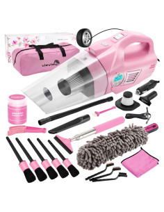Kit de Limpieza de Autos 21PCS Vioview Rosa 4 en 1