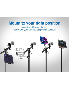 Soporte de Aluminio Elitehood para iPad y Micrófono 4.7-13" 2