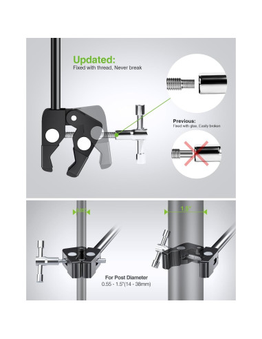 Soporte de Aluminio Elitehood para iPad y Micrófono 4.7-13"
