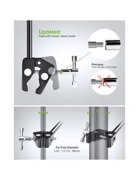 Soporte de Aluminio Elitehood para iPad y Micrófono 4.7-13"
