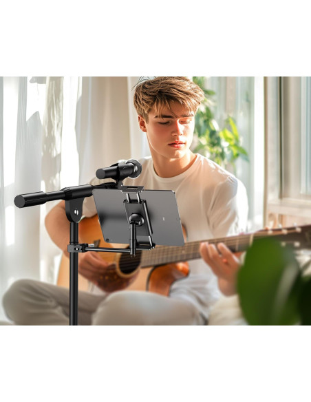 Soporte de Aluminio Elitehood para iPad y Micrófono 4.7-13"