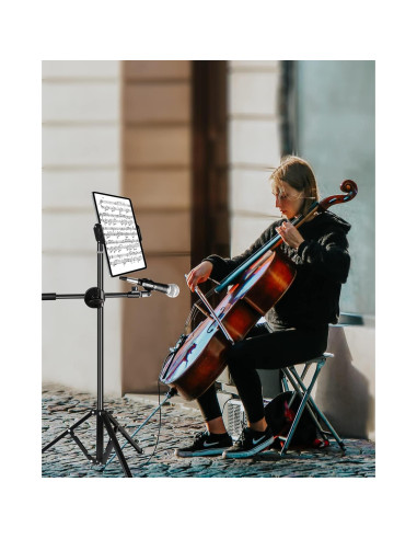 Soporte de Aluminio Elitehood para iPad y Micrófono 4.7-13"