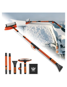 Cepillo de Nieve Plegable SKYJDM 158.5 cm Naranja Ajustable