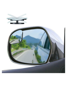Espejo de Punto Ciego Blilo 2PCS Convexo Ajustable para Auto