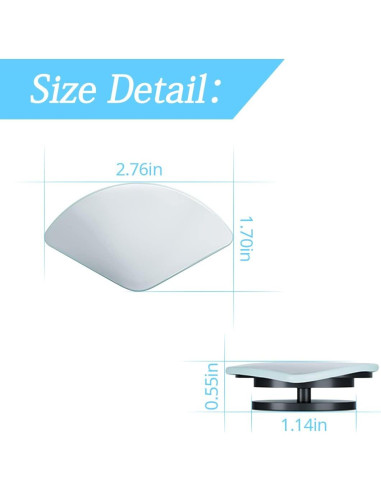 Espejo de Punto Ciego Blilo 2PCS Convexo Ajustable para Auto