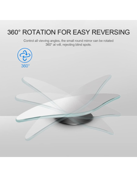 Espejo de Punto Ciego Blilo 2PCS Convexo Ajustable para Auto