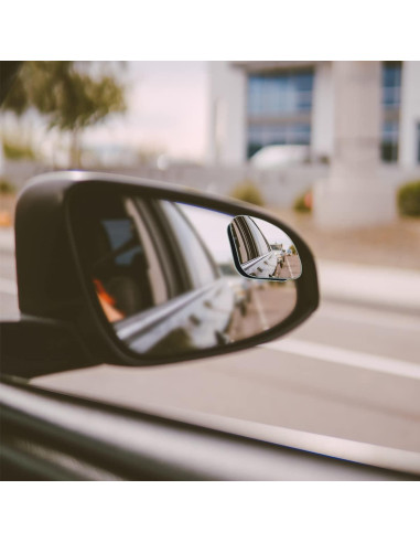 Espejo de Punto Ciego Blilo 2PCS Convexo Ajustable para Auto