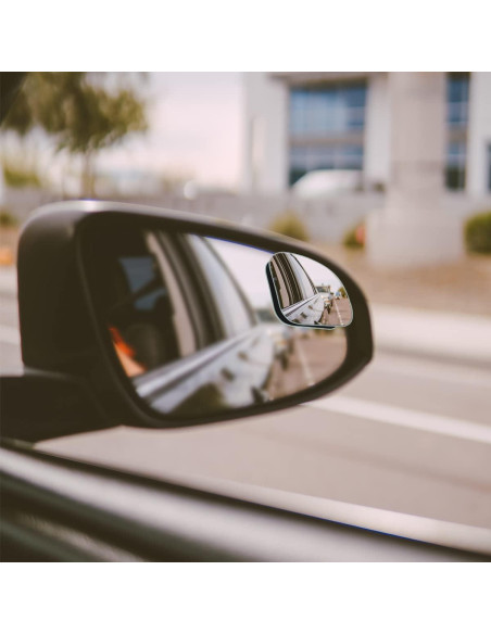Espejo de Punto Ciego Blilo 2PCS Convexo Ajustable para Auto