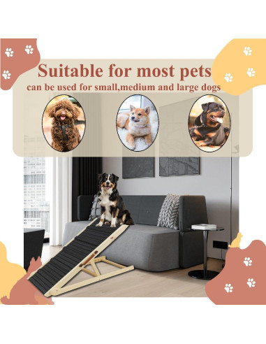 Rampa Ajustable para Perros ELY UNIVERSAL - 30.99 a 64.77 cm