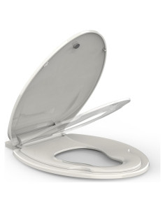 Asiento de Inodoro Alargado GAOMON con Asiento para Niños Color Galleta