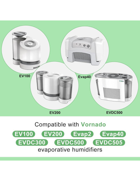 Filtros de Repuesto Vornado MD1-0034 para Humidificador - Paquete de 4