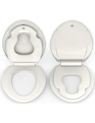 Asiento de Inodoro Alargado GAOMON con Asiento para Niños Color Galleta