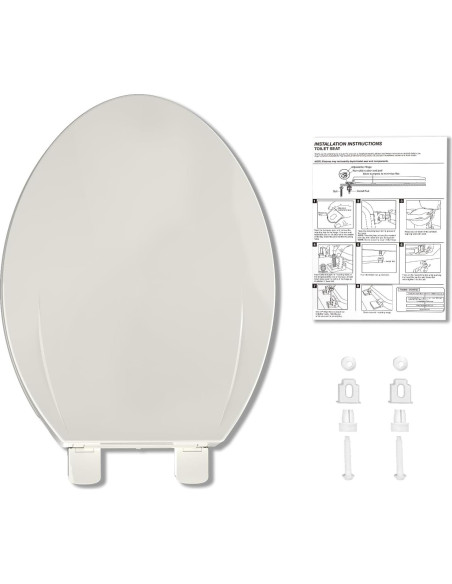 Asiento de Inodoro Alargado GAOMON con Asiento para Niños Color Galleta