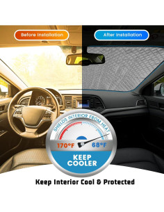 Protector Solar para Parabrisas Pleneal 139.7x74.9 cm Plegable 2