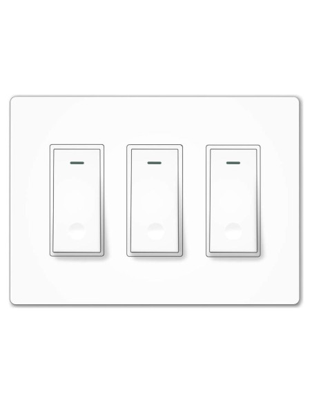 Interruptor de Luz Inteligente WiFi Moes 3 Gang Blanco Control Remoto