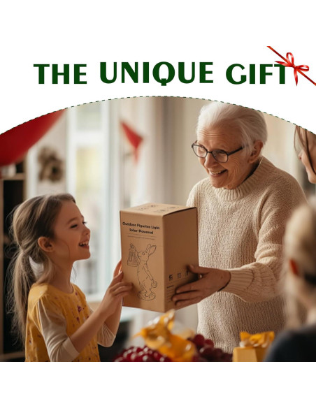 Estatua de Jardín Conejo MININOVA con Linterna Solar 31 cm