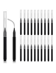 20 Cepillos Spoolie para Cejas y Pestañas DWNDN - Negro