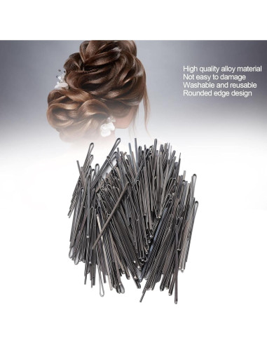 240 Horquillas para el Cabello HERCHR Negras Reutilizables