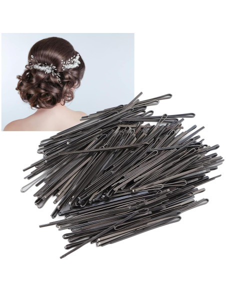 240 Horquillas para el Cabello HERCHR Negras Reutilizables