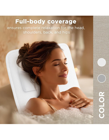 Almohada de Baño Ergonómica Vanstormy 137 cm - Soporte Completo