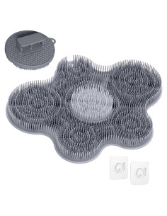 Juego de Estera Exfoliadora y Exfoliador Corporal GEENOA Gris