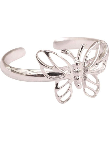 Anillo ajustable de mariposa de plata esterlina 925 MiYa
